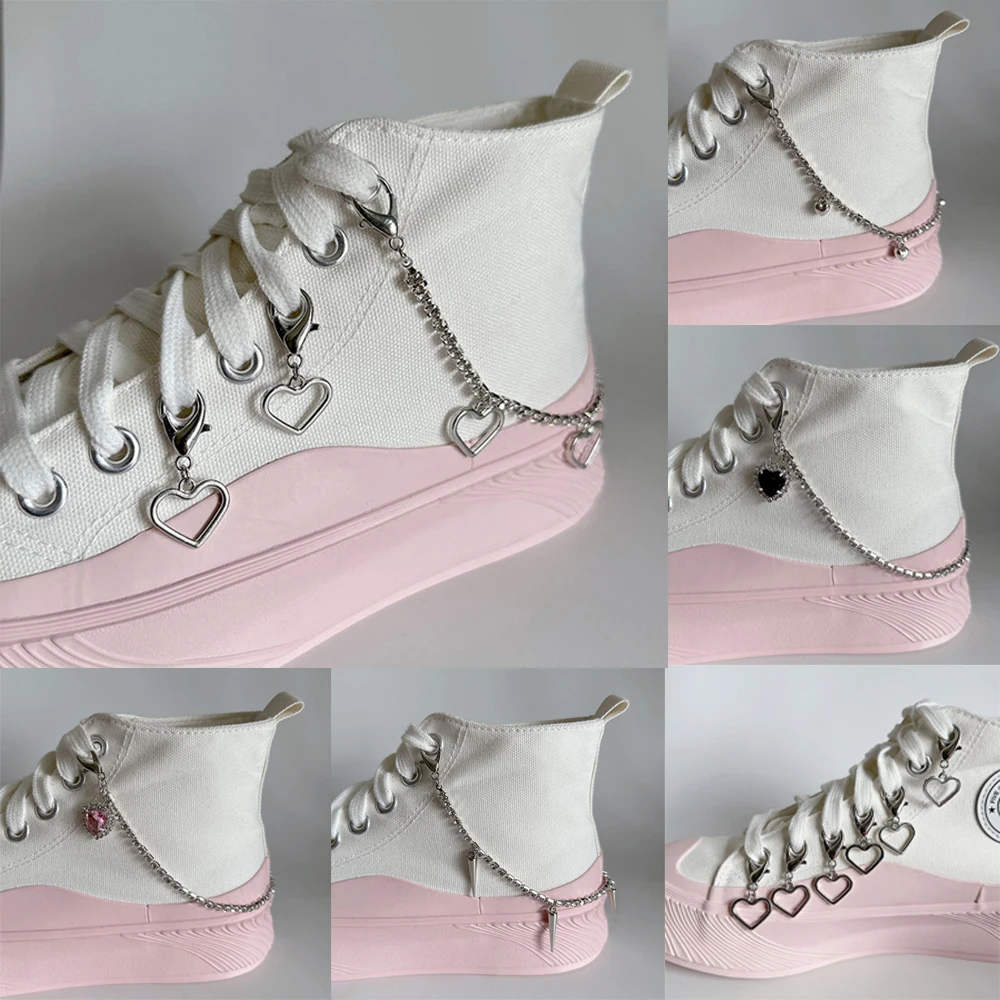 1PCS Charme Quaste Herz Anhänger Boot Schuh Kette Turnschuhe Schmuck Für Frauen Unisex Trendy Sport Schuhe Kette Partei Schmuck geschenk