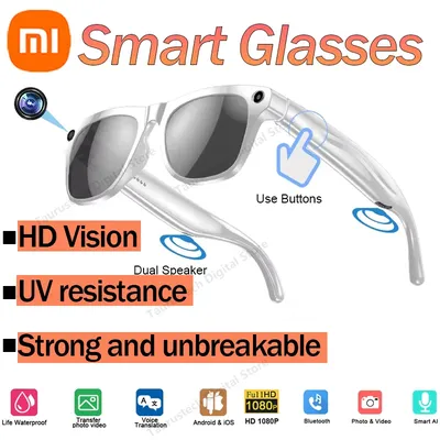 Xiaomi 6K Bluetooth Smart Brille mit 100MP Kamera Chat GPT Sonnenbrille Sport Bluetooth Anruf Video Musik Player für Männer Frauen Image