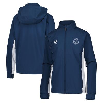 Everton Castore Trainer Trainingsregenjacke - Marineblau - Kinder Image
