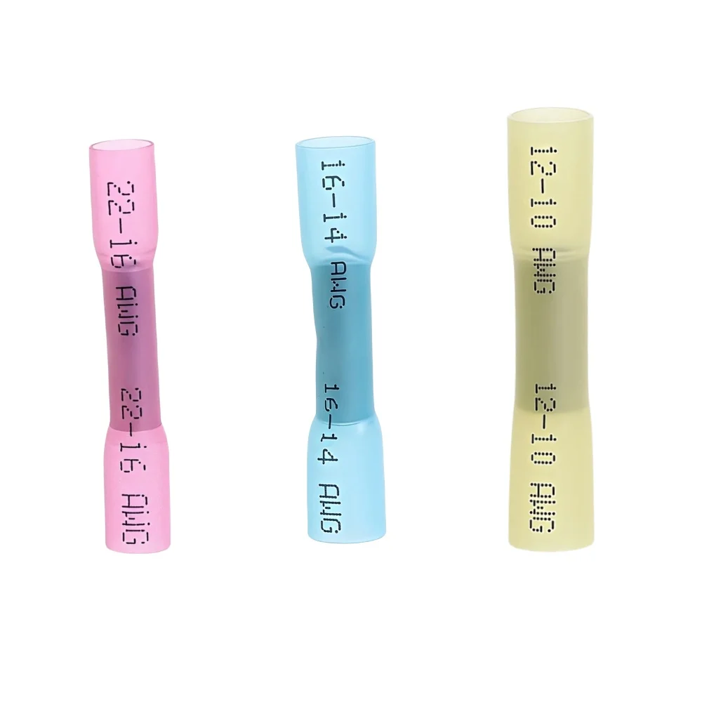 50 Stück Schrumpfstoß-Drahtverbinder, wasserdicht, isoliert, für Automobil-Draht, Kabel-Crimp-Anschlüsse, 26–10 AWG Image