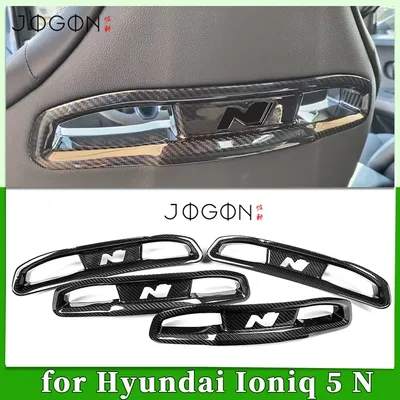 For Hyundai I30N Elantra N 2024 2025 Carbon Car Interior Seat Headrest Pillow Insert Bezel Headquarter Cover Trim Accessories