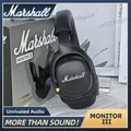 Marshall Monitor III Cuffia Bluetooth wireless con microfono Pieghevole Pop Rock Retro Auricolare Cancellazione del rumore Auricolari bassi