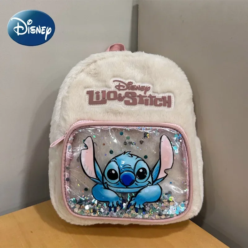 Disney co-marqué nouveau sac d'école en peluche point dessin animé mignon sac d'école maternelle enfant fille sac à dos