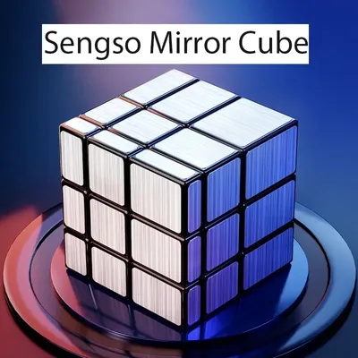 SENGSO Spiegel Zauberwürfel 3x3 Golden Silber Zauberwürfel Verschiedene Formen Würfel Beruf Puzzle Hochwertiges Kinderspielzeug Image