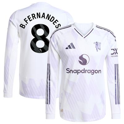 Manchester United adidas 2025-26 Authentic Auswärtstrikot - Langarm mit Aufdruck B. Fernandes 8 Image