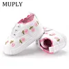 Baby Mädchen Schuhe Weiß Rosa Floral Gestickte Weiche Sohlen Schuhe Prewalker Walking Kleinkind Casual Kinder Schuhe Für Dropshipping