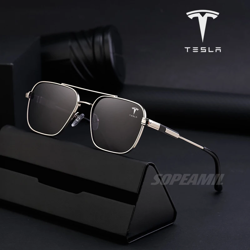 Für Tesla Model 3, Modell Y, Modell S, Modell X, Cybertruck, Auto, High-End-Sonnenbrille für Herren und Damen, UV-Schutz, Fahrerbrille Image