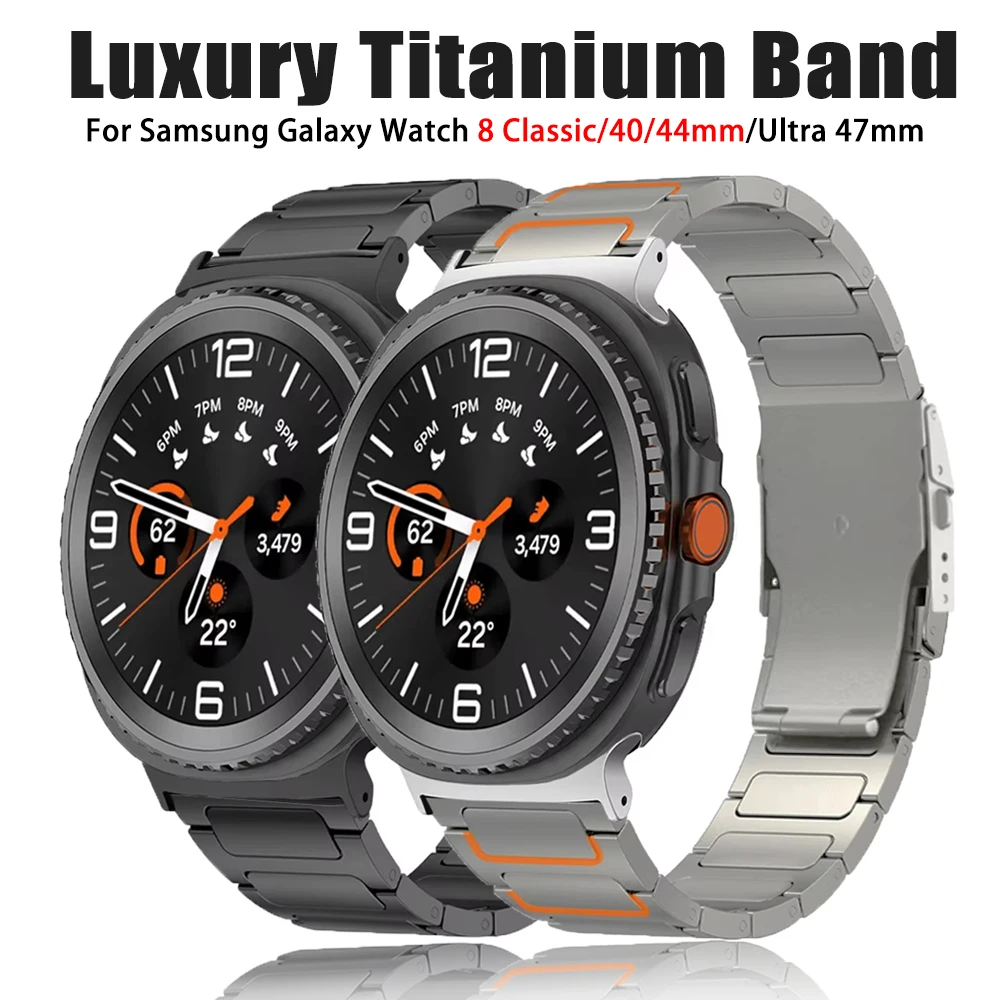 Luxuriöses Titanarmband für Samsung Galaxy Watch 8 Classic 46 mm 8 40 mm 44 mm Business-Metallarmband für Samsung Galaxy 47 mm Ultra Image