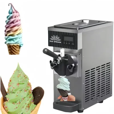 Promotional Price Mini Commercial Soft Serve Ice Cream Machine Portable Table Top Household Burger/Dessert Shop Use by express
