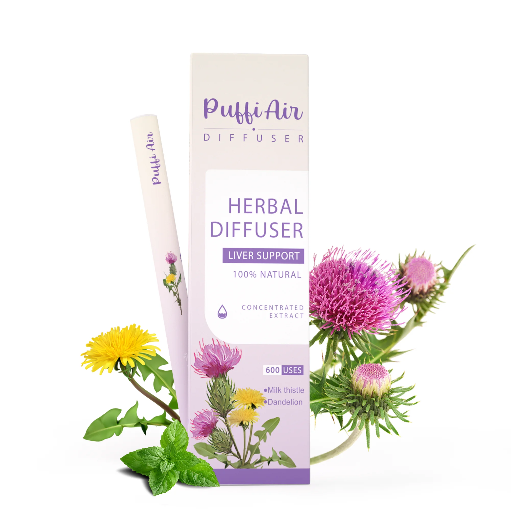 1 - pack / 2 - pack / 4 - pack Upgraded Milk Thistle & Dandelion Aroma Diffuser - 600 Uses