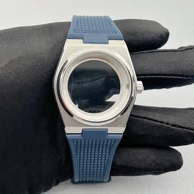 New NH35 rubber strap+case, watch accessories, sapphire mirror Suitable for 31.8mm or 28.5mm dial