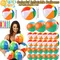 Inflatable Beach Balls Rainbow Color Pool Ball Swimming Pool Water Games for Kids Birthday Gifts Summer Party Favors Volleyball