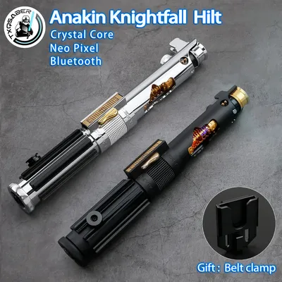 TXQSABER Anakin Knightfall Skywalk Sword Hilt No Blade Metal Empty Handle comes with Core Smooth Swing FOC Bluetooth Jedi