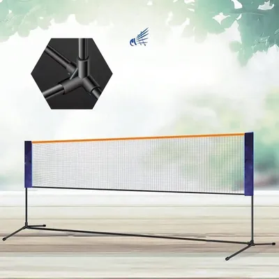 Height/Width Adjustable And Portable Badminton Tennis Volleyball Net Stand With Pole With Carry Bag Portable Badminton Net