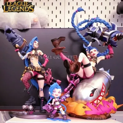 Hot League Of Legends Jinx 3d Pen Anime Figurine Official Authentic Game Periphery Desk Decoration Ornament Gifts