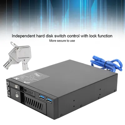 2.5/3.5 Hard Drive Enclosure Hard Disk Mobile Rack Case Dual‑Disk Optical Drive Extraction Box 2.5/3.5 Bracket USB MR‑6203