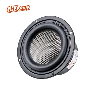 GHXAMP Carbon Fiber Cone HIFI 4 Inch 116mm Subwoofer Bass Speaker Woofer 4OHM 40W Low Frequency Home Car Audio 69Hz-5500HZ 1PC