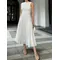 Design sense embroidery elegant sleeveless dress women