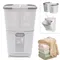 Household Laundry Basket Removable with Wheel Bathroom Laundry Basket 2 Tier Rolling Laundry Basket Rolling Laundry Hamper