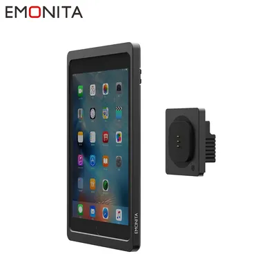 EMONITA Wall Mount iPad Charger Stand for 10.2“ iPad (7th/8th/9th Gen) – Wireless Charging Tablet Holder for Office & Home Use