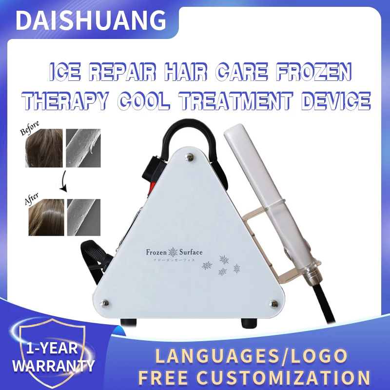 2025 Newest Hair Straight Care Machine Ice Cold Cryotherapy Flat Iron Ice Repair Hair Care Frozen Therapy Cool Treatment Device