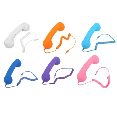 Cell Phone Handset 3.5mm Plug Retro Radiation Proof Wired Telephone Handset Receiver for Smartphone Computer