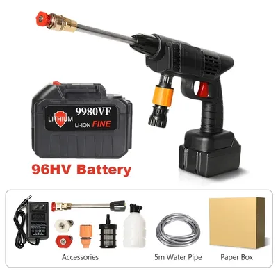 Portable High Pressure Washer 30Bar Water Gun Household Lithium Battery Charging Wireless Spray Cleaner Pump Washing Machine