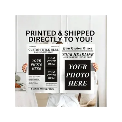 Custom Wedding Newspaper Program Wedding Newspaper Printing Wedding Newspaper Program Printed Wedding Program Folded Wedding Pro