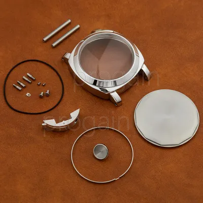 for PAM 5218 Vintage Retro Watch Case Sapphire Glass Stainless Steel 44mm Case fit CG 6497/6498/ST3600 Movement Mod Watch Parts