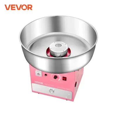 VEVOR Electric Cotton Candy Machine 1000W Commercial Candy Floss Maker with Stainless Steel Bowl for Birthday Family Party