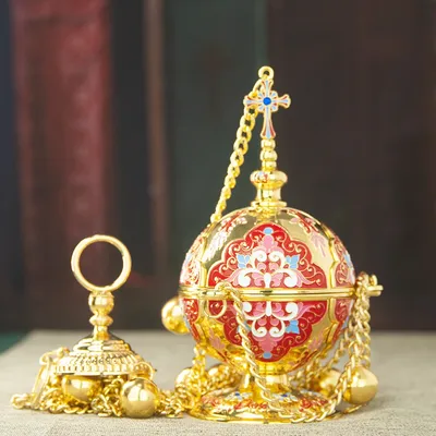 HT Church Product Supplier Orthodox Incense Burner and Wall Hook Set Religion Gift Church Home Censer Decoration