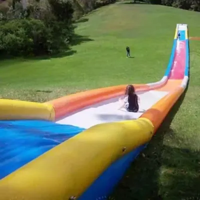 Factory Wholesale High Quality Inflatable Slope Slide The City Long Water Slide Huge Grass Inflatable Lawn Slide For Kids Adults