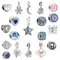 925 Sterling Silver Snowflake Moon Blue Charm Beads Fit Original Bracelet Bracelet DIY Pendant Suitable For Women