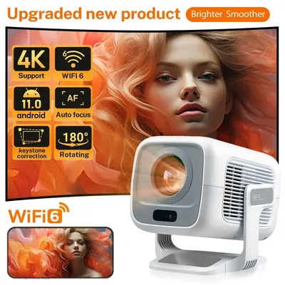 LynCast 4K Android 11 Projector Native 1080P 500ANSI X3AQ Dual Wifi6 BT5.2 1920*1080P Cinema portable Projetor upgrated HY300
