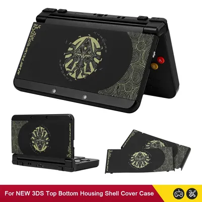 Black White DIY AE Cover For NEW 3DS Faceplate Cover Faceplate Upper and Back Battery Housing Shell Case For NEW 3DS Console