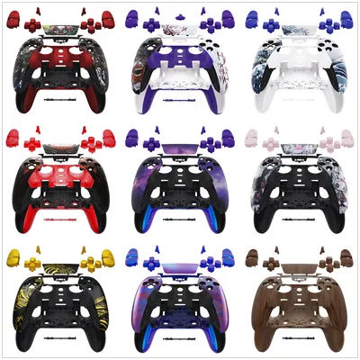 eXtremeRate Full Set Housing Shell with Buttons Touchpad Cover for ps5 Edge Controller - Patterned Series