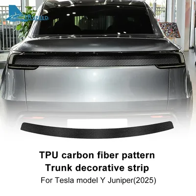 Carbon Fiber Pattern PPF Car Paint Protection Film Trim for Tesla Model Y Juniper 2025-up Protective B-pillar Trunk light Film