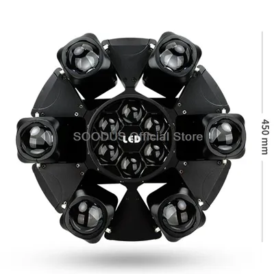 Zoom Moving Head Light Rotating Beam Light RGBM With 6 Eyes DMX512 Controlled Audience Atmosphere Light for Disco DJ Stage Show