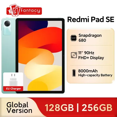 Global Version Xiaomi Redmi Pad SE 11" 128GB 256GB Snapdragon 680 Mi Tablet Quad speakers Dolby Atmos 90Hz 11" Display 8000mAh