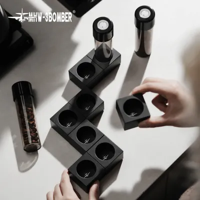 MHW-3BOMBER Energy Coffee Bean Cellar Tubes One-Way Exhaust Valve DIY Magnetic Base Single Dose Coffee Bean Storage For Barista