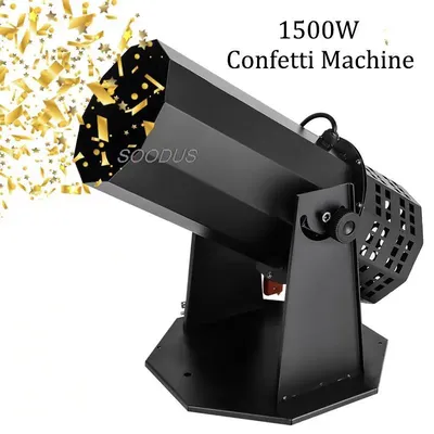 1500W Professional Confetti Machine Launcher Confetti Remote Control for DJ Special Event Parties Club Wedding Stage Light