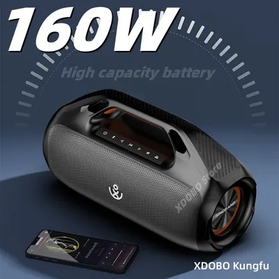 XDOBO 160W Outdoor Waterproof Portable Bluetooth Speaker Home High Power Card Insertion Sound Kungfu Caixa De Som