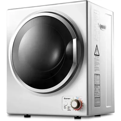 Authenticity guarantee.Compact 110V Electric Portable Clothes Stainless Steel Tub Laundry Dryer, for 4 Automatic Drying Mode, Wh
