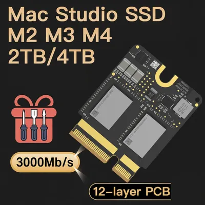 JCID Mac Studio SSD M2 M3 M4 chips Expanded Memory 2TB 4TB 8TB Hard Disk Small Plate one-to-one ratio 12-layer PCB
