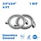KING SMART 4 FT 90 Degree Elbow Washing Machine Hose; Premium SS Braided; Burst Proof For Hot and Cold Water Supply Lines; 81022