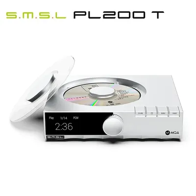 SMSL PL200T CD player MQA-CD Transport Clock Input output P.A.S.S. system optical coaxial AES I2S output