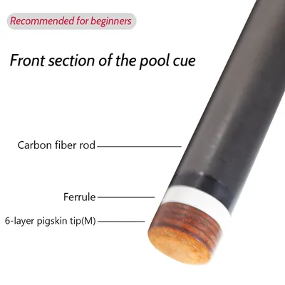 2025 100% Carbon Fiber Billiard Shaft Beginners Black Technology Low Deflection Pro Taper Extra Spare Shaft for Pool Cue Stick