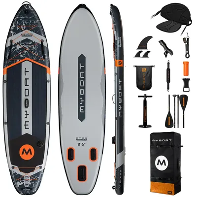 Myboat Waterproof Extra Wide Inflatable Paddle Board 11'6''x35''x6''Adult Standing Style Aquatic Fishing With Accessories SUP