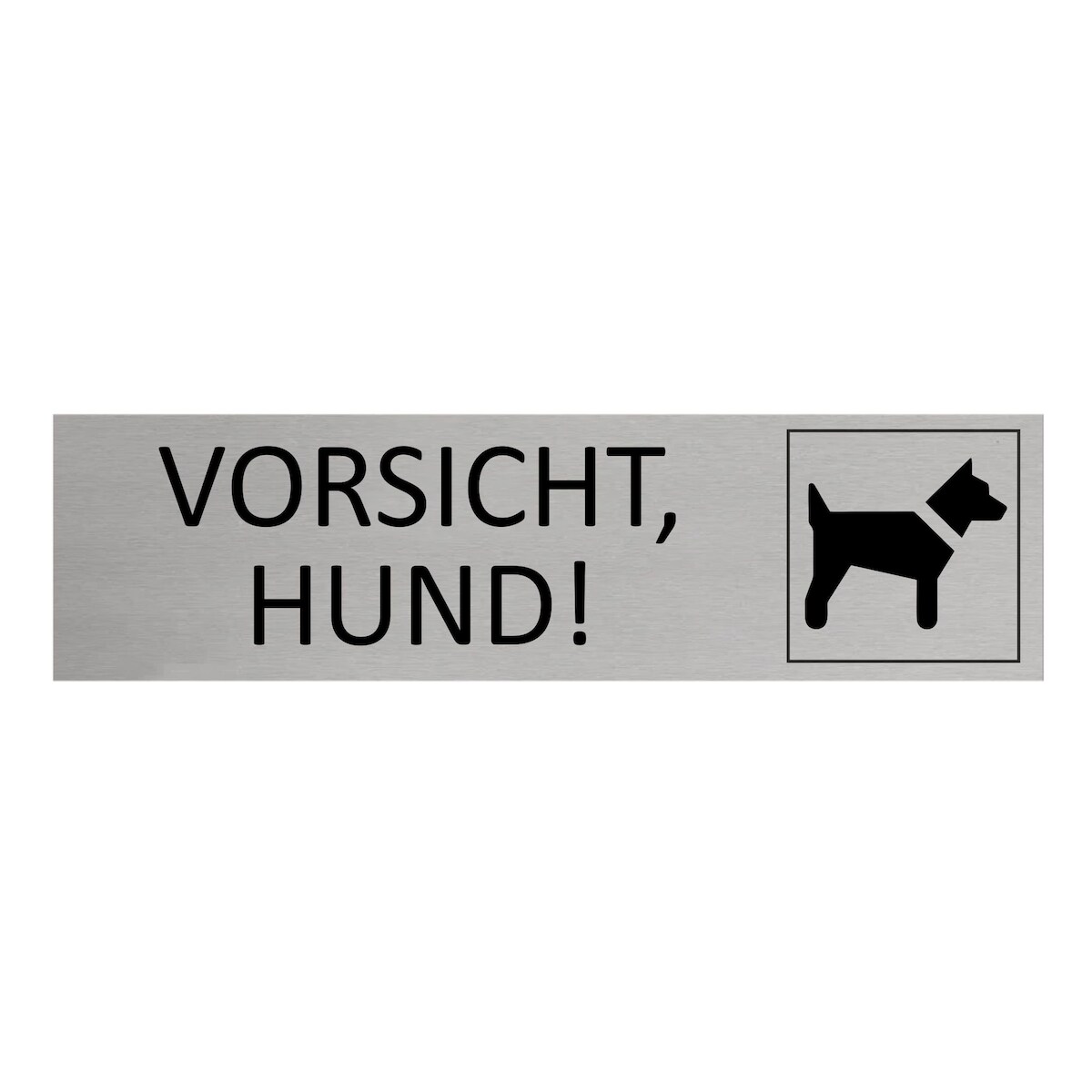 CombiCraft Aluminium Türschild Vorsicht, Hund! 165x45mm mit 3M-Tape Image