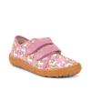 Barfußschuh FRODDO "BAREFOOT CANVAS", Kinder, Gr. 24, rosa (rosa einhorn), Baumwolle, Veloursleder, gemustert, klassisch, Schuhe, Sneaker, Klettschuh mit Baumwollfutter